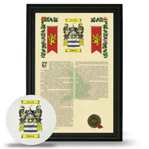 Bathurst Framed Armorial History and Mouse Pad - Black