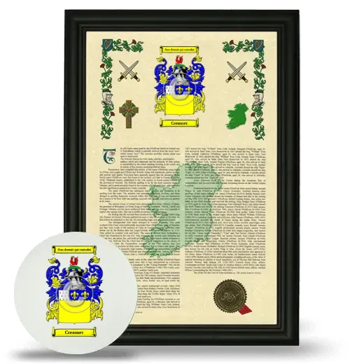 Creamer Framed Armorial History and Mouse Pad - Black