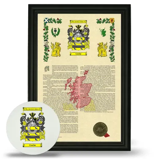 Creche Framed Armorial History and Mouse Pad - Black
