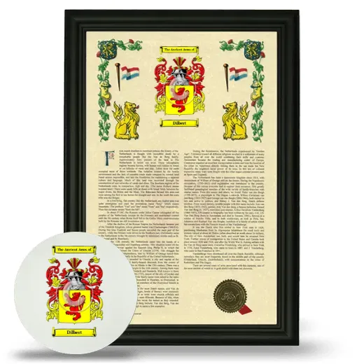 Dilbert Framed Armorial History and Mouse Pad - Black
