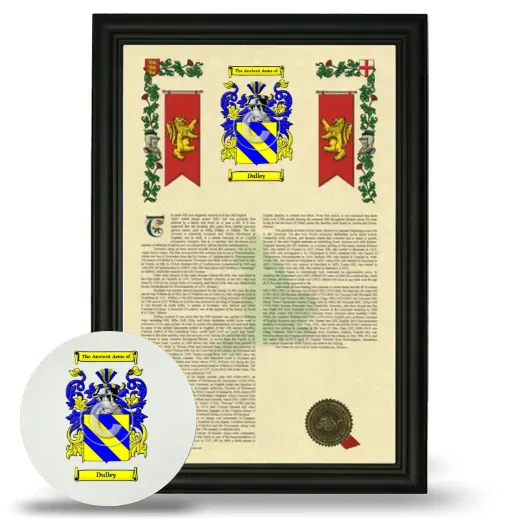 Dulley Framed Armorial History and Mouse Pad - Black