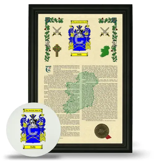 Dully Framed Armorial History and Mouse Pad - Black