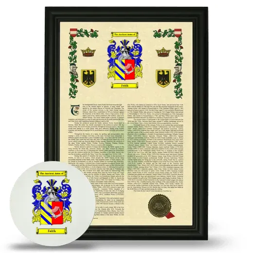 Feith Framed Armorial History and Mouse Pad - Black