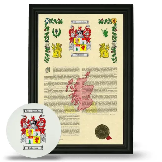 Fulkerson Framed Armorial History and Mouse Pad - Black