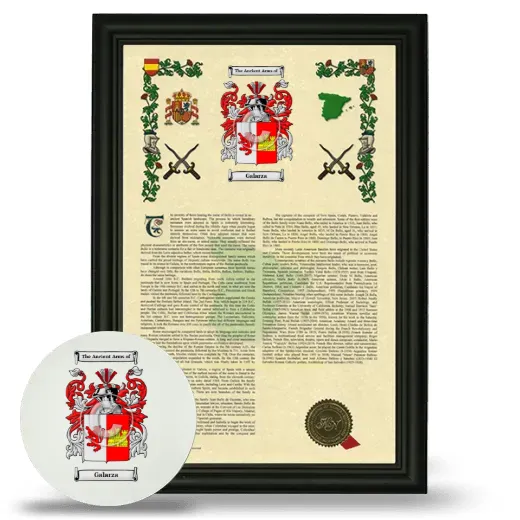 Galarza Framed Armorial History and Mouse Pad - Black