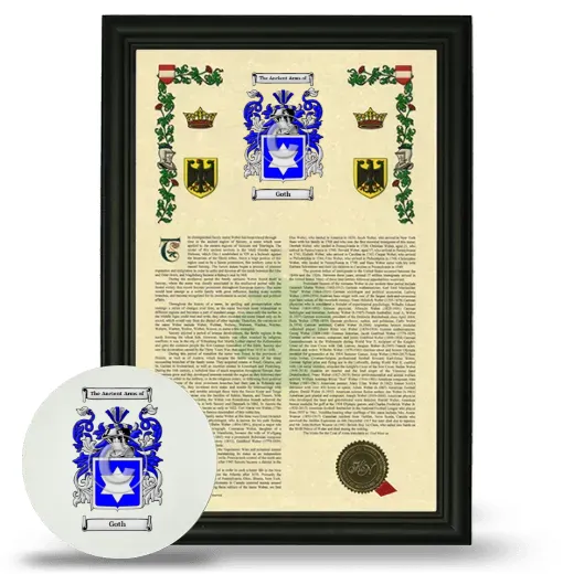 Goth Framed Armorial History and Mouse Pad - Black