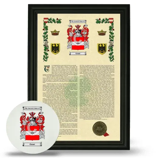 Groat Framed Armorial History and Mouse Pad - Black
