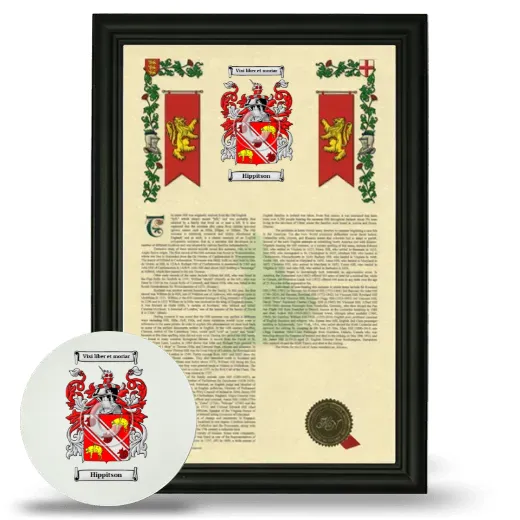 Hippitson Framed Armorial History and Mouse Pad - Black
