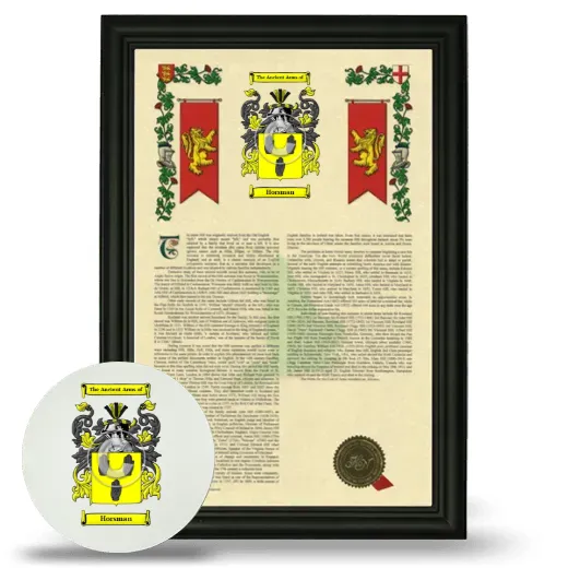 Horsman Framed Armorial History and Mouse Pad - Black