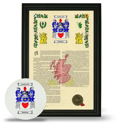 Howison Framed Armorial History and Mouse Pad - Black
