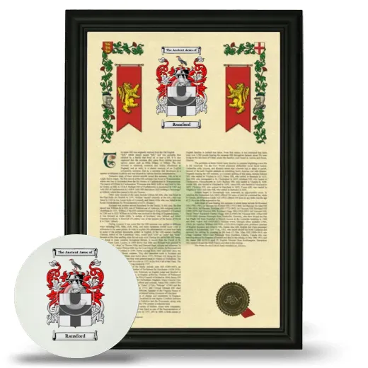 Ransford Framed Armorial History and Mouse Pad - Black