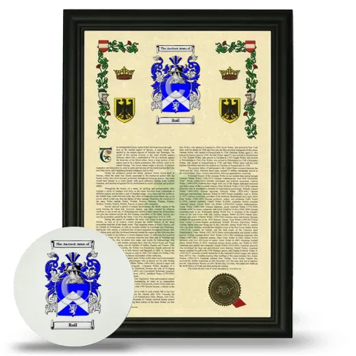 Roil Framed Armorial History and Mouse Pad - Black