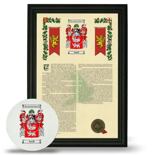 Sorell Framed Armorial History and Mouse Pad - Black