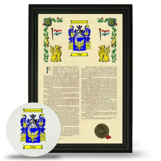 Volka Framed Armorial History and Mouse Pad - Black