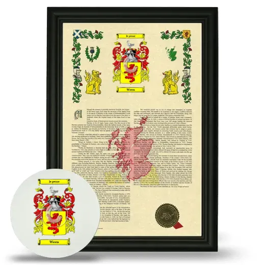 Ween Framed Armorial History and Mouse Pad - Black