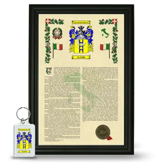 La Scala Framed Armorial History and Keychain - Black