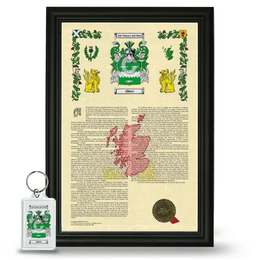 Abeee Framed Armorial History and Keychain - Black