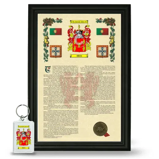 Abreu Framed Armorial History and Keychain - Black