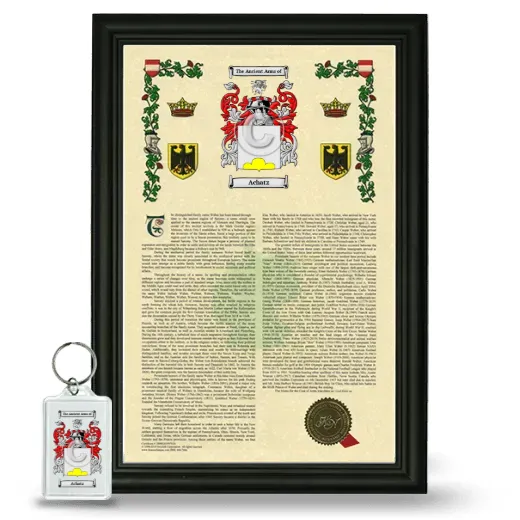 Achatz Framed Armorial History and Keychain - Black