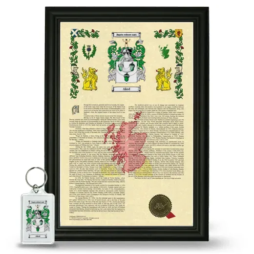 Aked Framed Armorial History and Keychain - Black