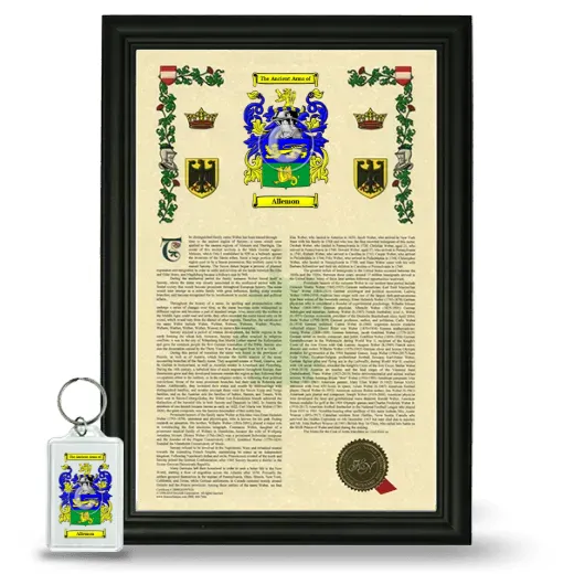 Allemon Framed Armorial History and Keychain - Black