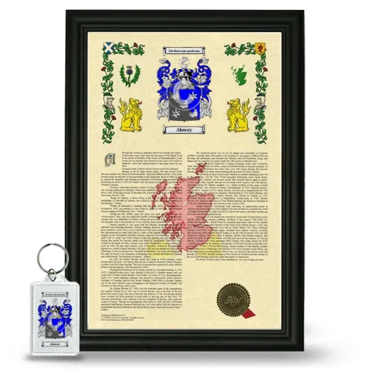 Aloway Framed Armorial History and Keychain - Black