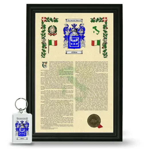 Altiero Framed Armorial History and Keychain - Black