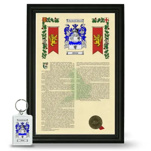 Alwent Framed Armorial History and Keychain - Black