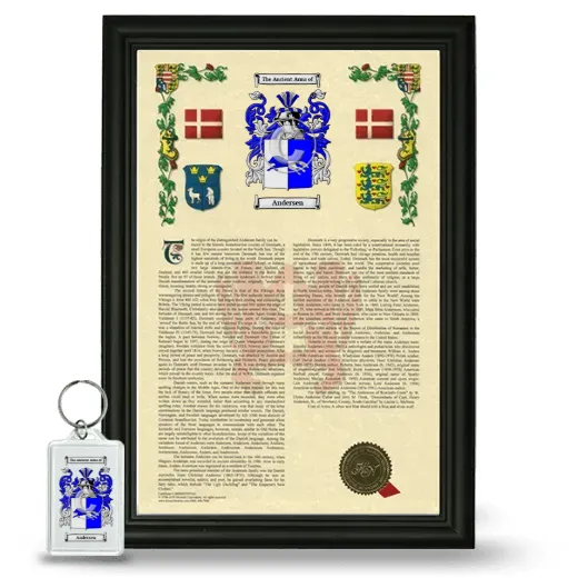 Andersen Framed Armorial History and Keychain - Black