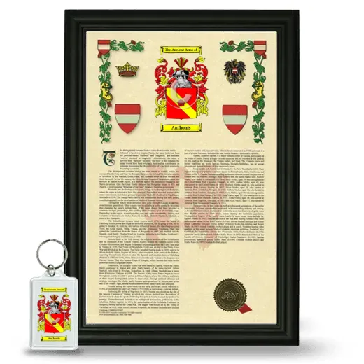Anthonis Framed Armorial History and Keychain - Black