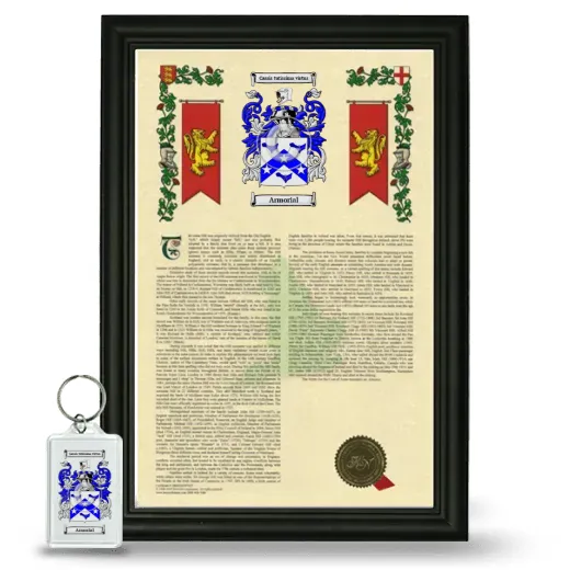 Armorial Framed Armorial History and Keychain - Black
