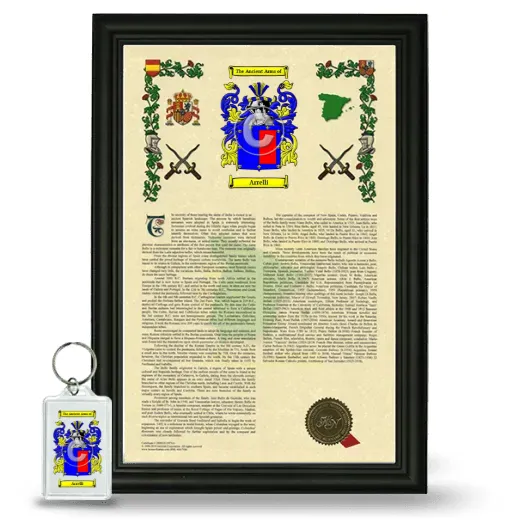 Arrelli Framed Armorial History and Keychain - Black