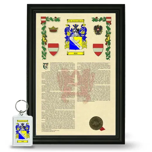 Arzt Framed Armorial History and Keychain - Black