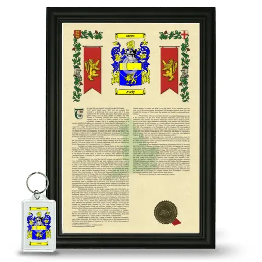 Avely Framed Armorial History and Keychain - Black