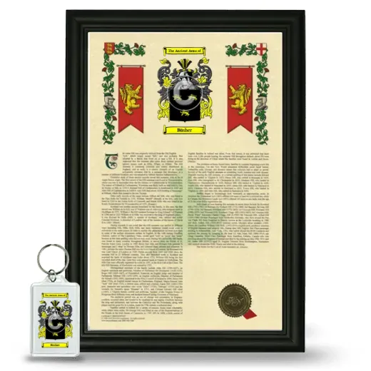 Büsher Framed Armorial History and Keychain - Black