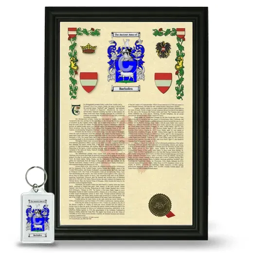 Bachofen Framed Armorial History and Keychain - Black
