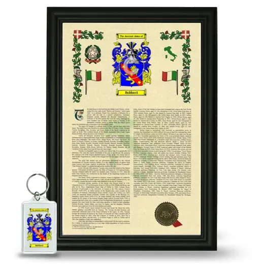 Balducci Framed Armorial History and Keychain - Black