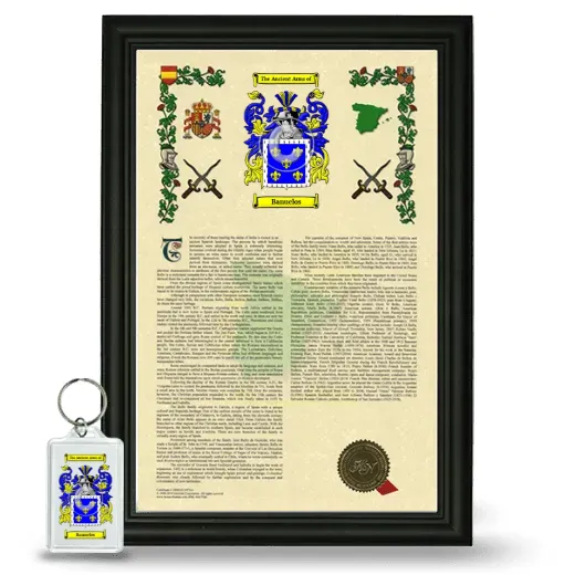 Banuelos Framed Armorial History and Keychain - Black