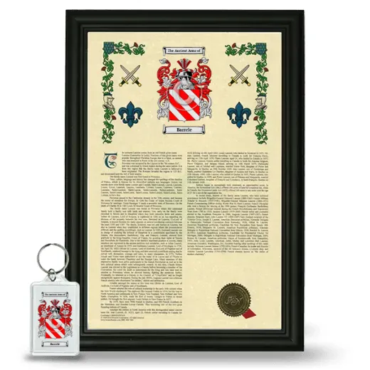 Barrele Framed Armorial History and Keychain - Black