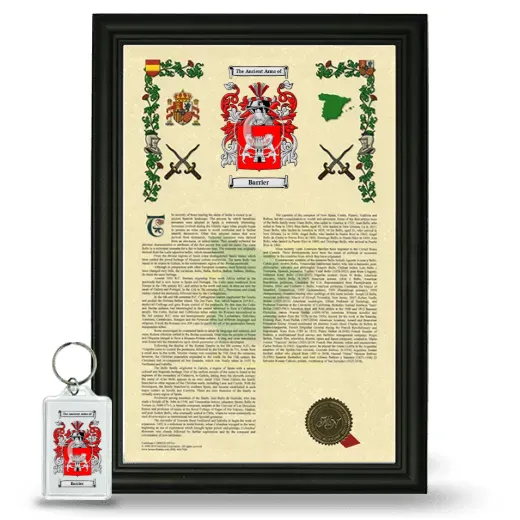 Barrier Framed Armorial History and Keychain - Black