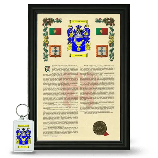 Batistini Framed Armorial History and Keychain - Black