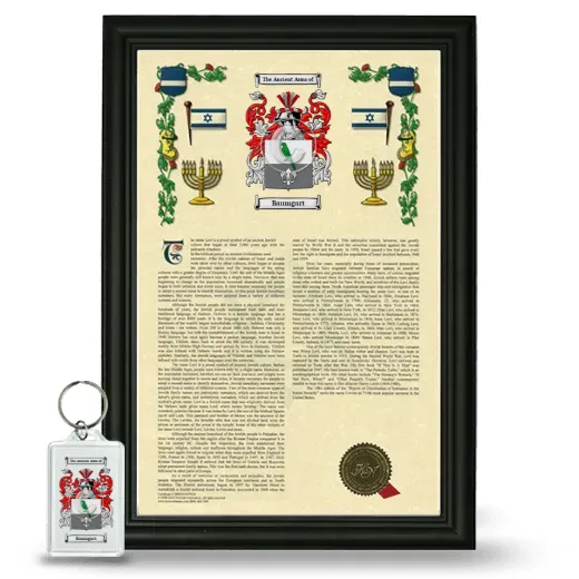 Baumgart Framed Armorial History and Keychain - Black