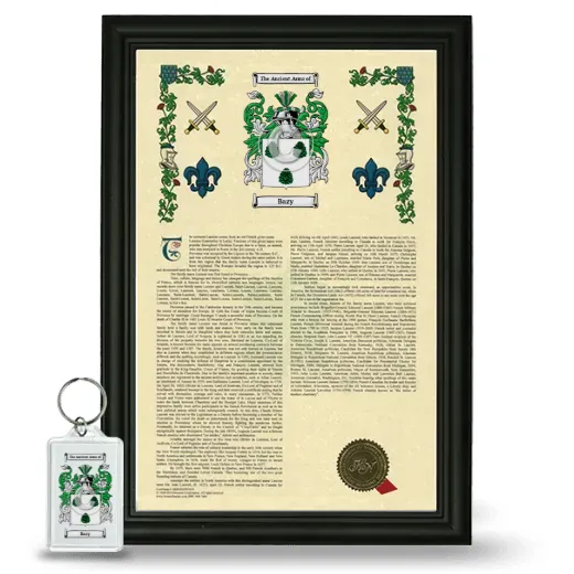 Bazy Framed Armorial History and Keychain - Black