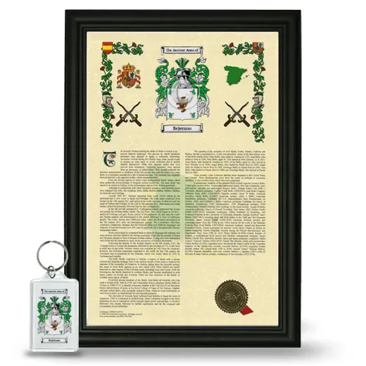 Bejerano Framed Armorial History and Keychain - Black
