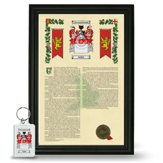 Belloh Framed Armorial History and Keychain - Black