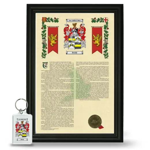 Bendy Framed Armorial History and Keychain - Black