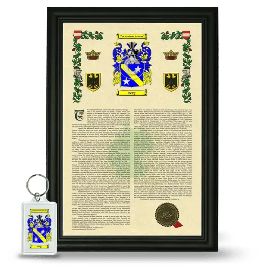 Berg Framed Armorial History and Keychain - Black
