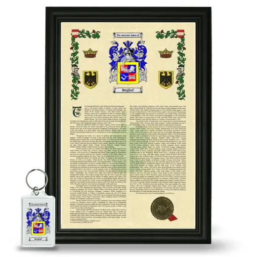 Berghof Framed Armorial History and Keychain - Black