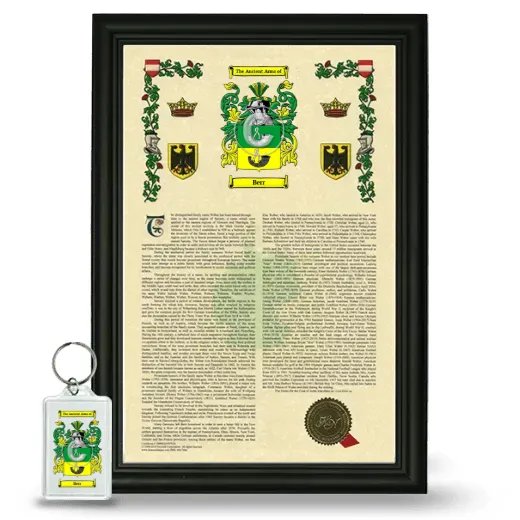 Berr Framed Armorial History and Keychain - Black