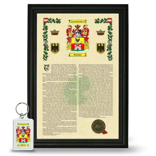 Biancato Framed Armorial History and Keychain - Black